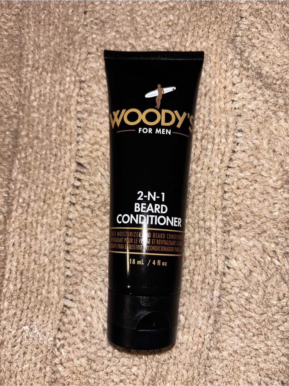 Woody’s For Men 2-N-1 Beard Conditioner + Face Moisturizer 4 fl oz Tube